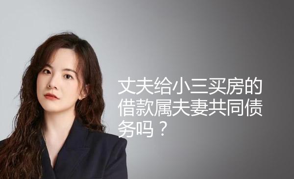 丈夫给小三买房的借款属夫妻共同债务吗？ 