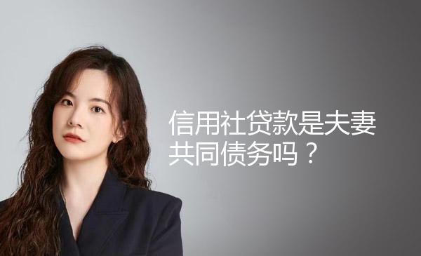 信用社贷款是夫妻共同债务吗？ 