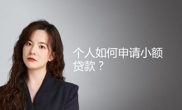 个人如何申请小额贷款？ 