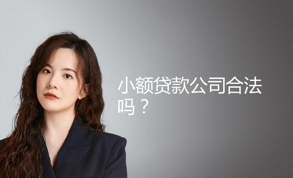 小额贷款公司合法吗？ 